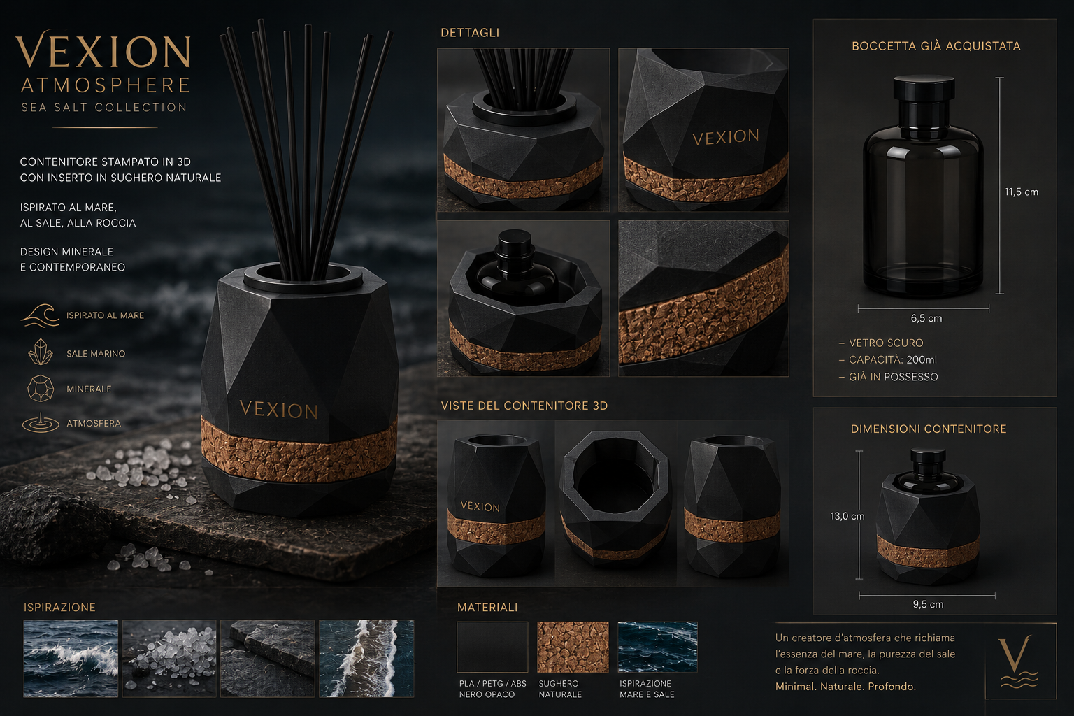 VEXION Atmosphere Mineral Sea — creatore di atmosfera e contenitore design