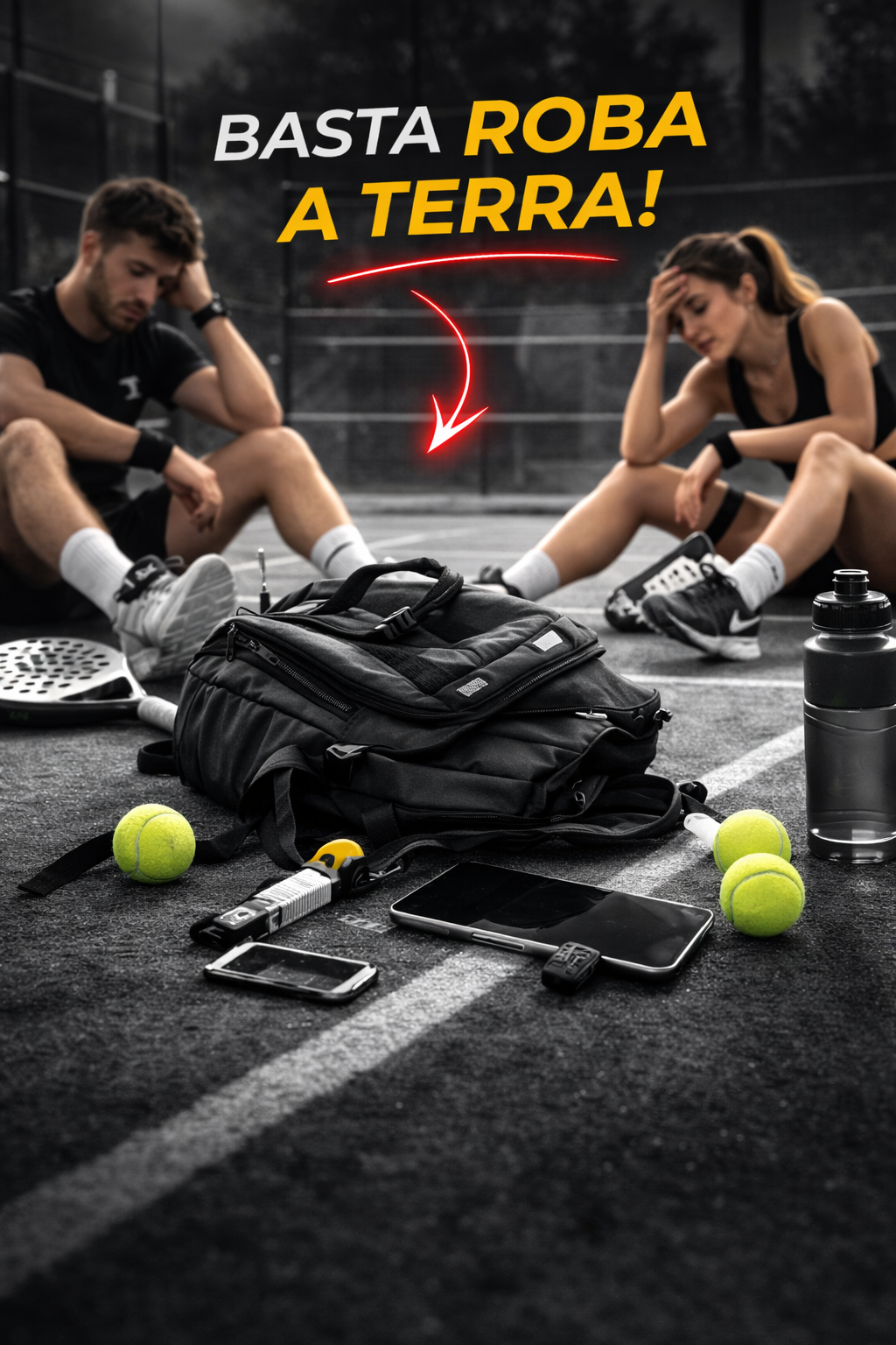 NetPod - supporto multifunzione per il padel, altra vista